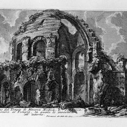 乔瓦尼·巴蒂斯塔·皮拉内西(Giovanni Battista Piranesi)高清作品:The Roman antiquities, t. 1, Plate XVI. Temple of Minerva Me