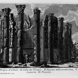 乔瓦尼·巴蒂斯塔·皮拉内西(Giovanni Battista Piranesi)高清作品:The Roman antiquities, t. 1, Plate XXII. Temple of Cybele.