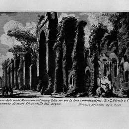 乔瓦尼·巴蒂斯塔·皮拉内西(Giovanni Battista Piranesi)高清作品:The Roman antiquities, t. 1, Plate XXIV. Nero`s aqueduct.