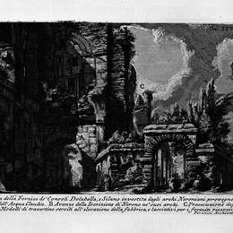 乔瓦尼·巴蒂斯塔·皮拉内西(Giovanni Battista Piranesi)高清作品:The Roman antiquities, t. 1, Plate XXV. Nero`s aqueduct.