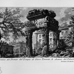 乔瓦尼·巴蒂斯塔·皮拉内西(Giovanni Battista Piranesi)高清作品:The Roman antiquities, t. 1, Plate XXXII. Ruins of the prona