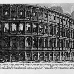 乔瓦尼·巴蒂斯塔·皮拉内西(Giovanni Battista Piranesi)高清作品:The Roman antiquities, t. 1, Plate XXXVII. View of Flavian A