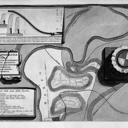 乔瓦尼·巴蒂斯塔·皮拉内西(Giovanni Battista Piranesi)高清作品:The Roman antiquities, t. 1, Plate XXXVIII. Plate of topogra