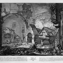 乔瓦尼·巴蒂斯塔·皮拉内西(Giovanni Battista Piranesi)高清作品:The Roman antiquities, t. 2, Plate IX. Plan of the burial ch