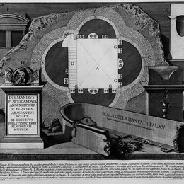 乔瓦尼·巴蒂斯塔·皮拉内西(Giovanni Battista Piranesi)高清作品:The Roman antiquities, t. 2, Plate LV. Plan and the existing