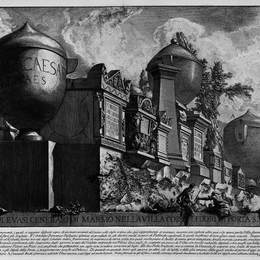 乔瓦尼·巴蒂斯塔·皮拉内西(Giovanni Battista Piranesi)高清作品:The Roman antiquities, t. 2, Plate LVII. Urns, memorials and