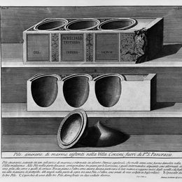 乔瓦尼·巴蒂斯塔·皮拉内西(Giovanni Battista Piranesi)高清作品:The Roman antiquities, t. 2, Plate LVIII. Pile of marble urn