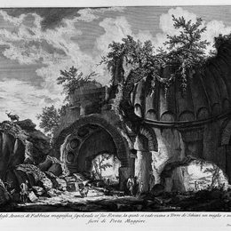 乔瓦尼·巴蒂斯塔·皮拉内西(Giovanni Battista Piranesi)高清作品:The Roman antiquities, t. 2, Plate LX. A view of the magnifi