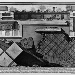 乔瓦尼·巴蒂斯塔·皮拉内西(Giovanni Battista Piranesi)高清作品:The Roman antiquities, t. 2, Plate LXII. Cutaway view of the