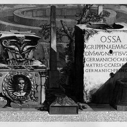 乔瓦尼·巴蒂斯塔·皮拉内西(Giovanni Battista Piranesi)高清作品:The Roman antiquities, t. 2, Plate LXIII. Remains of the Mau