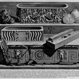 乔瓦尼·巴蒂斯塔·皮拉内西(Giovanni Battista Piranesi)高清作品:The Roman antiquities, t. 2, Plate XLV. Fragments of the bur