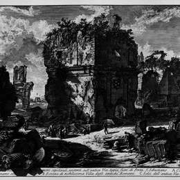 乔瓦尼·巴蒂斯塔·皮拉内西(Giovanni Battista Piranesi)高清作品:The Roman antiquities, t. 2, Plate XLVII. View the remains o