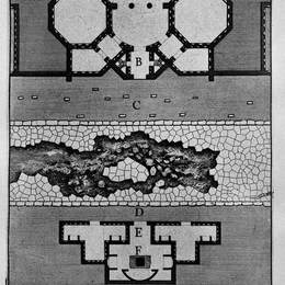 乔瓦尼·巴蒂斯塔·皮拉内西(Giovanni Battista Piranesi)高清作品:The Roman antiquities, t. 2, Plate XLVIII. Plan of some buri