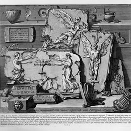 乔瓦尼·巴蒂斯塔·皮拉内西(Giovanni Battista Piranesi)高清作品:The Roman antiquities, t. 2, Plate XV. Inscriptions and frag