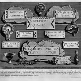 乔瓦尼·巴蒂斯塔·皮拉内西(Giovanni Battista Piranesi)高清作品:The Roman antiquities, t. 2, Plate XVII. Burial Chamber just