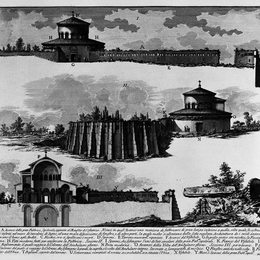 乔瓦尼·巴蒂斯塔·皮拉内西(Giovanni Battista Piranesi)高清作品:The Roman antiquities, t. 2, Plate XXII. Plan of the Mausole