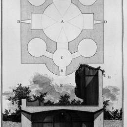 乔瓦尼·巴蒂斯塔·皮拉内西(Giovanni Battista Piranesi)高清作品:The Roman antiquities, t. 2, Plate XXVI. Previous cross-sect