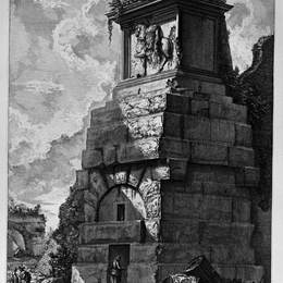 乔瓦尼·巴蒂斯塔·皮拉内西(Giovanni Battista Piranesi)高清作品:The Roman antiquities, t. 2, Plate XXXIX. Plan and section o