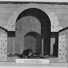 乔瓦尼·巴蒂斯塔·皮拉内西(Giovanni Battista Piranesi)高清作品:The Roman antiquities, t. 2, Plate XXXVII. Plan and elevatio