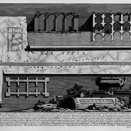 乔瓦尼·巴蒂斯塔·皮拉内西(Giovanni Battista Piranesi)高清作品:The Roman antiquities, t. 3, Plate III. Part of the ancient