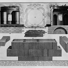 乔瓦尼·巴蒂斯塔·皮拉内西(Giovanni Battista Piranesi)高清作品:The Roman antiquities, t. 3, Plate IX. Plan of the tomb outs