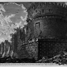 乔瓦尼·巴蒂斯塔·皮拉内西(Giovanni Battista Piranesi)高清作品:The Roman antiquities, t. 3, Plate LII. View of the back sid