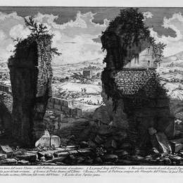 乔瓦尼·巴蒂斯塔·皮拉内西(Giovanni Battista Piranesi)高清作品:The Roman antiquities, t. 3, Plate VI. View the remains abov