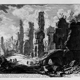 乔瓦尼·巴蒂斯塔·皮拉内西(Giovanni Battista Piranesi)高清作品:The Roman antiquities, t. 3, Plate VIII. View the remains of