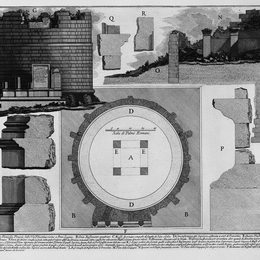 乔瓦尼·巴蒂斯塔·皮拉内西(Giovanni Battista Piranesi)高清作品:The Roman antiquities, t. 3, Plate XIII. Plan of the Tomb of