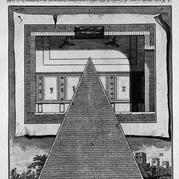 乔瓦尼·巴蒂斯塔·皮拉内西(Giovanni Battista Piranesi)高清作品:The Roman antiquities, t. 3, Plate XLV. Cross-section of the