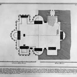 乔瓦尼·巴蒂斯塔·皮拉内西(Giovanni Battista Piranesi)高清作品:The Roman antiquities, t. 3, Plate XXI. Plan of the burial c