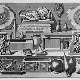 乔瓦尼·巴蒂斯塔·皮拉内西(Giovanni Battista Piranesi)高清作品:The Roman antiquities, t. 3, Plate XXVII. Urns, vases, sarco