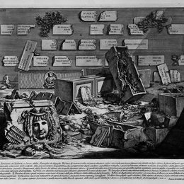 乔瓦尼·巴蒂斯塔·皮拉内西(Giovanni Battista Piranesi)高清作品:The Roman antiquities, t. 3, Plate XXX. Inscriptions, sarcop