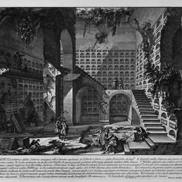 乔瓦尼·巴蒂斯塔·皮拉内西(Giovanni Battista Piranesi)高清作品:The Roman antiquities, t. 3, Plate XXXIX. Interior view of t