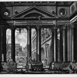 乔瓦尼·巴蒂斯塔·皮拉内西(Giovanni Battista Piranesi)高清作品:The Roman antiquities, t. 4, Plate II. According to the titl