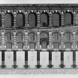 乔瓦尼·巴蒂斯塔·皮拉内西(Giovanni Battista Piranesi)高清作品:The Roman antiquities, t. 4, Plate LIII. Map of the menageri