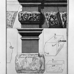 乔瓦尼·巴蒂斯塔·皮拉内西(Giovanni Battista Piranesi)高清作品:The Roman antiquities, t. 4, Plate LV. Vista of some of the