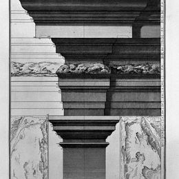 乔瓦尼·巴蒂斯塔·皮拉内西(Giovanni Battista Piranesi)高清作品:The Roman antiquities, t. 4, Plate LVI. Vista of some of the