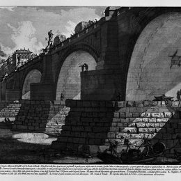 乔瓦尼·巴蒂斯塔·皮拉内西(Giovanni Battista Piranesi)高清作品:The Roman antiquities, t. 4, Plate XIII. Cross-section and c