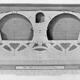 乔瓦尼·巴蒂斯塔·皮拉内西(Giovanni Battista Piranesi)高清作品:The Roman antiquities, t. 4, Plate XIX. Plan, elevation and