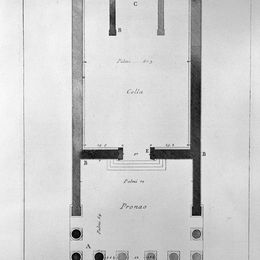 乔瓦尼·巴蒂斯塔·皮拉内西(Giovanni Battista Piranesi)高清作品:The Roman antiquities, t. 4, Plate XLIV. Plan of the Temple