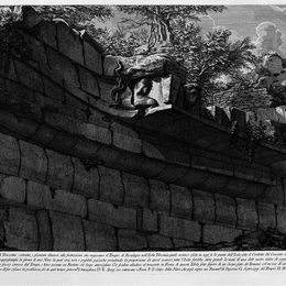 乔瓦尼·巴蒂斯塔·皮拉内西(Giovanni Battista Piranesi)高清作品:The Roman antiquities, t. 4, Plate XV. Map of the Tiber Isla