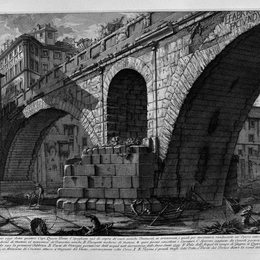 乔瓦尼·巴蒂斯塔·皮拉内西(Giovanni Battista Piranesi)高清作品:The Roman antiquities, t. 4, Plate XVI. A view of the portio