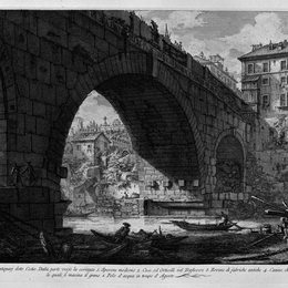 乔瓦尼·巴蒂斯塔·皮拉内西(Giovanni Battista Piranesi)高清作品:The Roman antiquities, t. 4, Plate XXI. Other split, profile