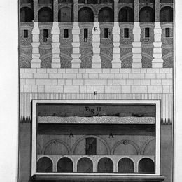 乔瓦尼·巴蒂斯塔·皮拉内西(Giovanni Battista Piranesi)高清作品:The Roman antiquities, t. 4, Plate XXXI. Section one of the