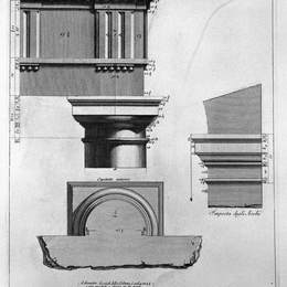 乔瓦尼·巴蒂斯塔·皮拉内西(Giovanni Battista Piranesi)高清作品:The Roman antiquities, t. 4, Plate XXXIV. Vista of some of t