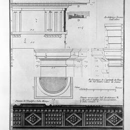 乔瓦尼·巴蒂斯塔·皮拉内西(Giovanni Battista Piranesi)高清作品:The Roman antiquities, t. 4, Plate XXXV. Great Vista of some