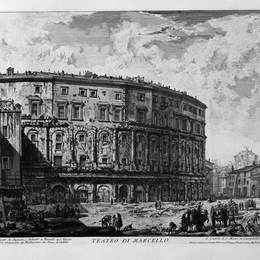 《马切罗剧场》乔瓦尼·巴蒂斯塔·皮拉内西(Giovanni Battista Piranesi)高清作品欣赏