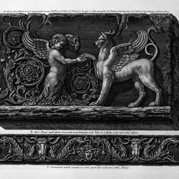 乔瓦尼·巴蒂斯塔·皮拉内西(Giovanni Battista Piranesi)高清作品:Two ornamental marble friezes and six fragments (Aldobrandin
