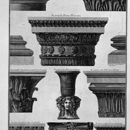 乔瓦尼·巴蒂斯塔·皮拉内西(Giovanni Battista Piranesi)高清作品:Various capitals (Villa Albani, S Prisca, Praxedes S, S Clem